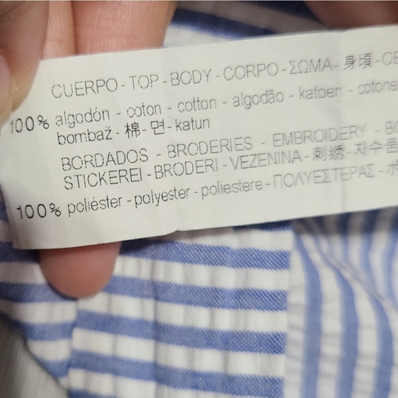 Zara basic collection pin striped toucan romper - Picture 3 of 11